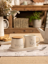 Woodbury Lane Natural Sugar and Milk Stoneware Jug Set