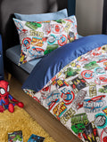 Blue Marvel duvet cover and pillowcase set Single - British product