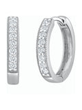 The Diamond Store lab diamond hoop earrings white gold 0.25ct (British brand)