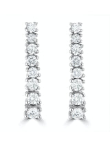 The Diamond Store 9K White Gold 1ct Lab Diamond Life Journey Drop Earrings