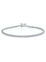 The Diamond Store Lab Diamond Tennis Bracelet Sterling Silver 18.5cm