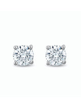 The Diamond Store Silver Tone Lab Diamond Stud Earrings 0.15ct H/Si Quality in 925