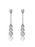 0.12ct Diamond Drop Earrings 9K White Gold