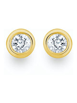 The Diamond Store 9K Yellow Gold Lab Diamond Stud Earrings 5.2mm