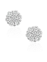 The Diamond Store White Gold Cluster Earrings Lab Diamond 0.50ct
