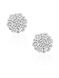 The Diamond Store white gold diamond cluster earrings (British brand)