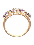 The Diamond Store 9K Gold 0.74ct Amethyst And Diamond Ring