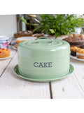 Kitchencraft Green Vintage-Style Round Airtight Cake Storage Tin