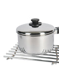 KitchenCraft silver extra-deep medium induction saucepan with lid - British product