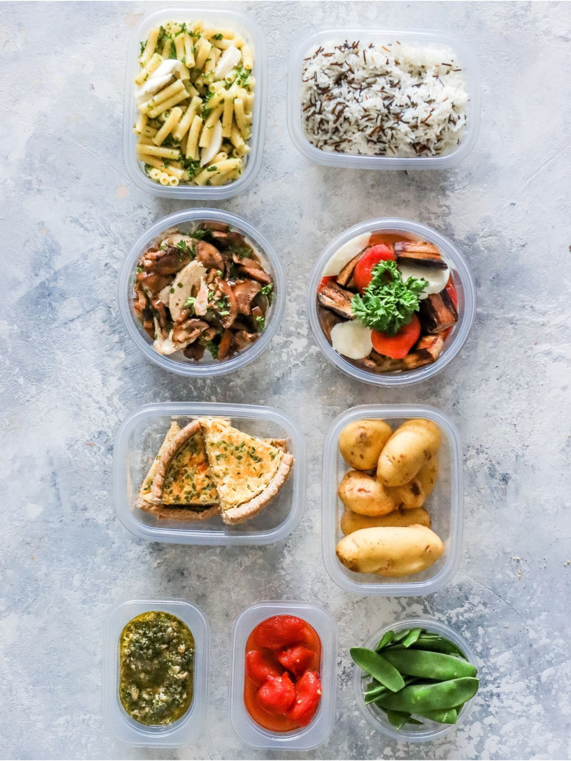 Kitchencraft Set of 50 Blue Plastic Reusable Meal Prep Container