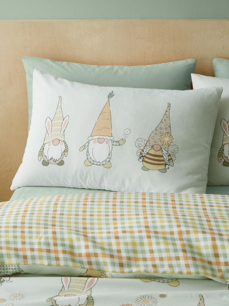 Catherine Lansfield Green Spring Gonks Reversible Duvet Cover Set