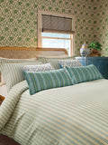 Joules blue ticking stripe duvet cover and pillowcase set, UK version