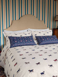 Joules cream dressage horses duvet cover and pillowcase set, UK version