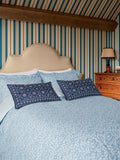 Joules Blue Fruity Ditsy Duvet Cover and 100% Cotton Pillowcase Set