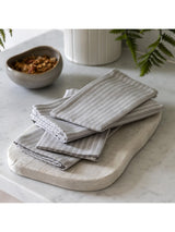 Gallery Home Grey Woven Striped Cotton Napkins 4 Pack
