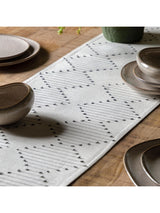 Gallery Home White Diamond Weave Small Table Runner 180 x 36cm