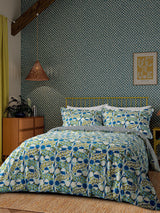 Scion Indigo Twist & Turn 100% Cotton Duvet Cover and Pillowcase Set