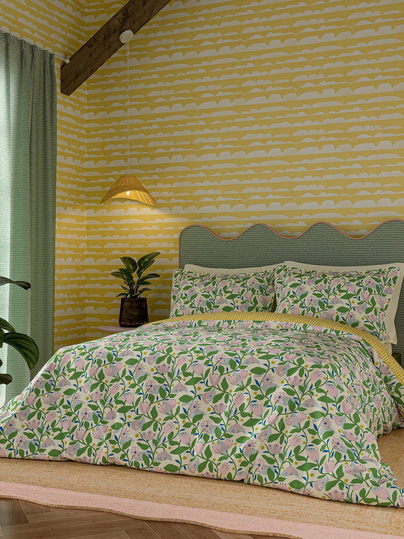 Scion Lavender Honey Dancing Daisies duvet cover set (British brand)
