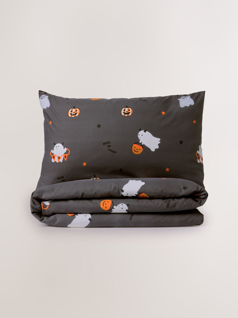 Black duvet cover and pillowcase set - British product