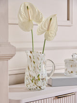 White Gold Jug Confetti Glass Flower Vase Decorative Jug Vase