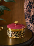Ceramic trinket pot with leopard print, 11cm height, imported from the UK