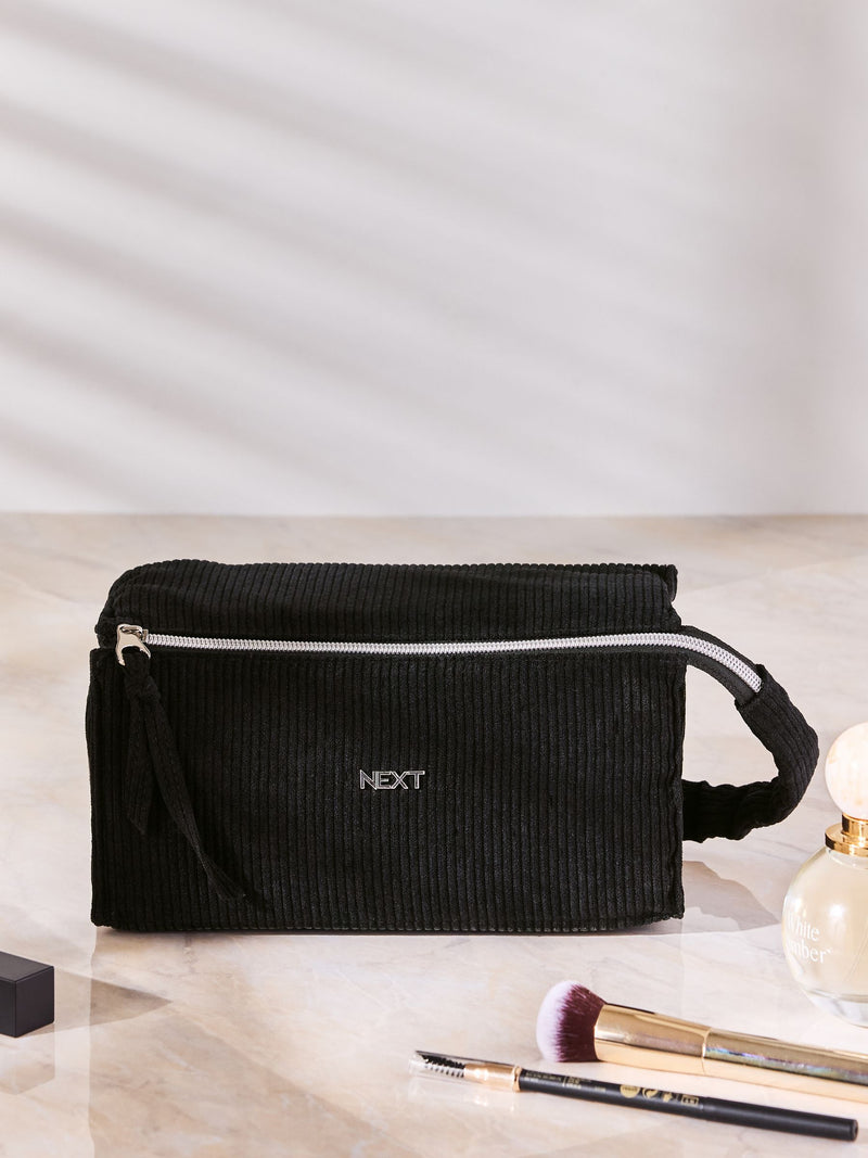 Ribbed fold out makeup bag 23x12x12cm, imported from the UK