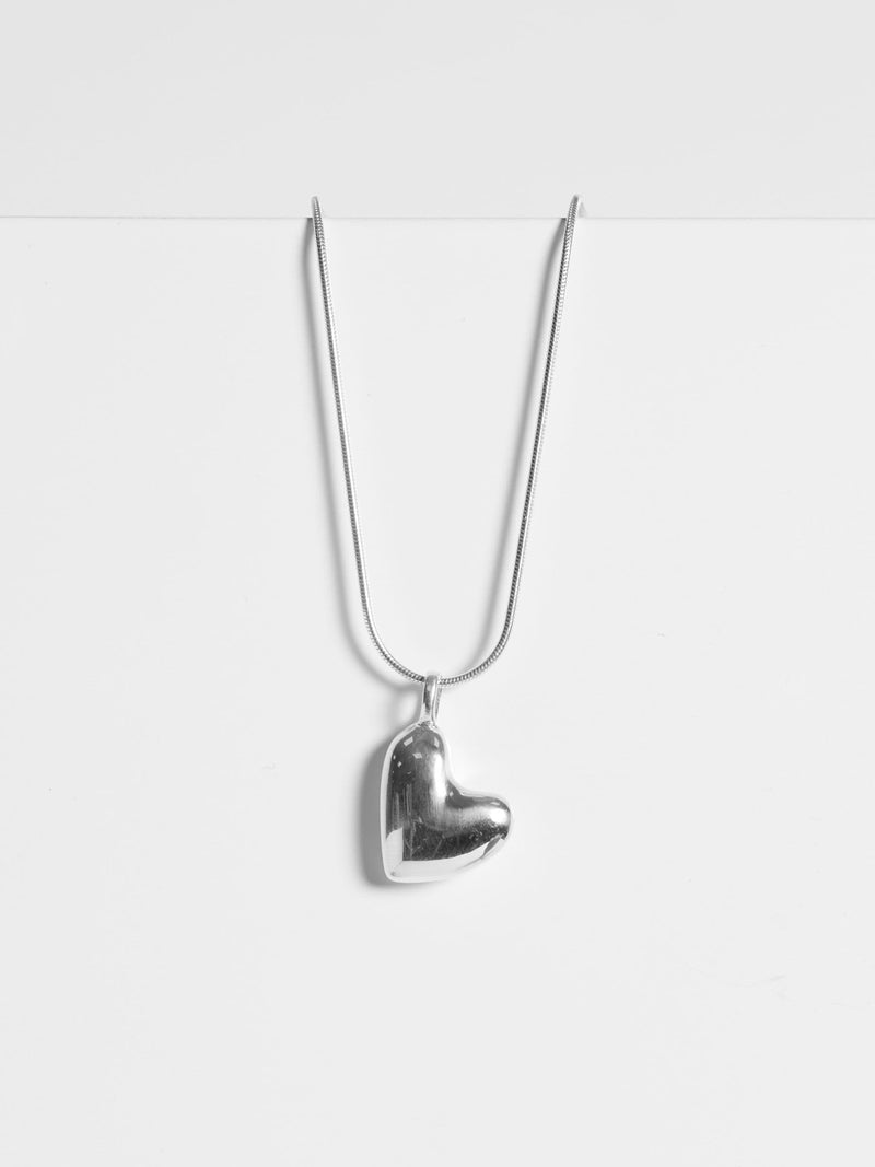 Sterling Silver Heart Pendant Necklace with 406mm Chain