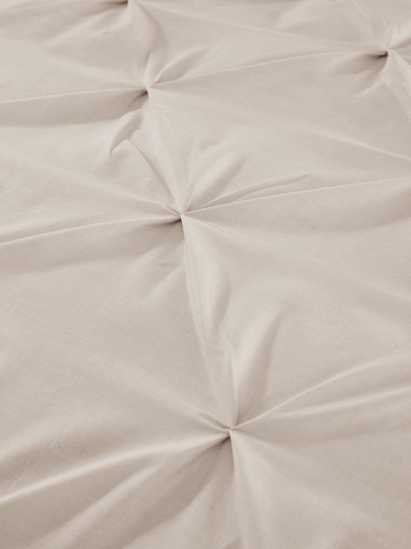 Serene Natural Lara duvet cover and pillowcase set (British brand)