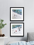 Artko Black Sliding Stars framed art prints set of 2 - British product