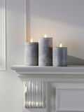 Laura Ashley grey stone effect LED candles set of three, UK version