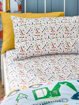 Catherine Lansfield Blue Digger Dreams Fitted Sheet