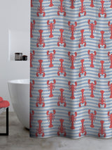 Catherine Lansfield Red Lobster Shower Curtain Panel 180x180 cm