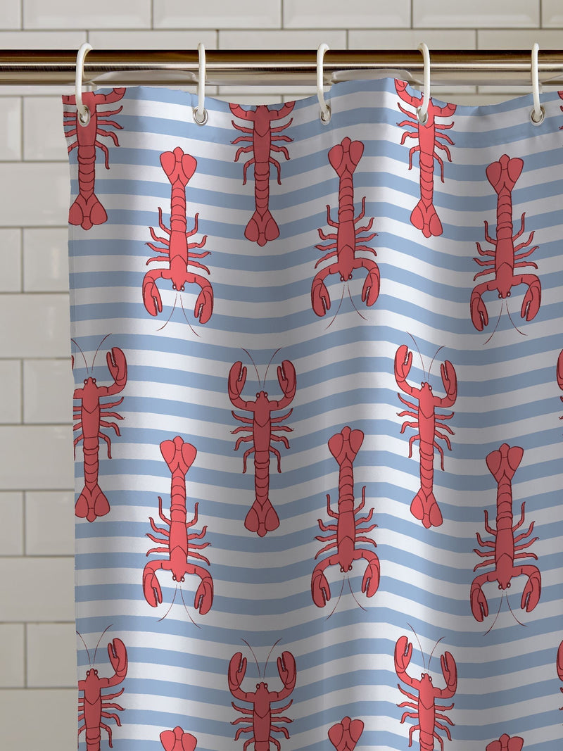 Catherine Lansfield Red Lobster shower curtain 180x180 cm - British product