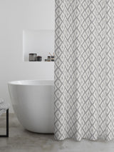 Catherine Lansfield Silver Diamond Shower Curtain Panel 180x180 cm