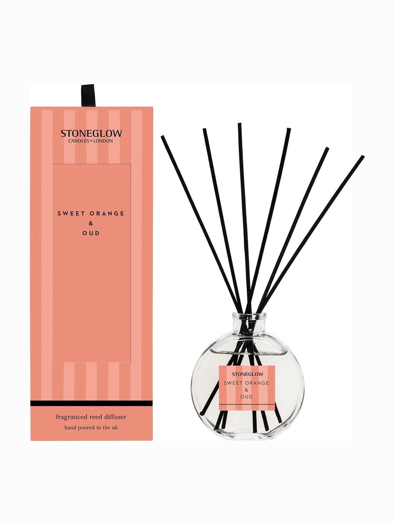 Stoneglow Sweet Orange and Oud reed diffuser (British brand)