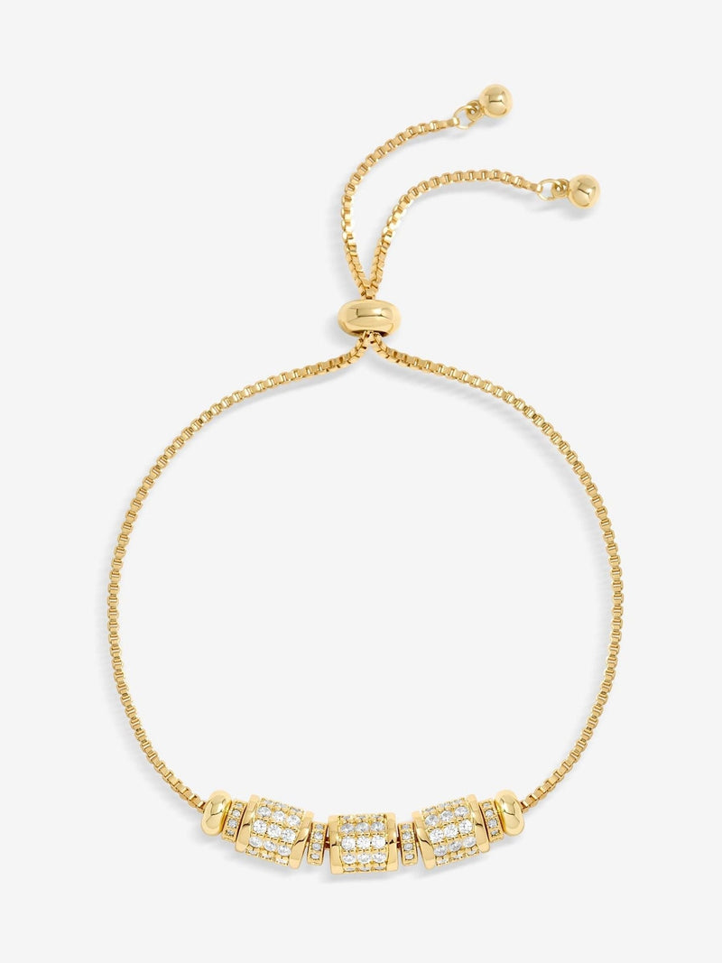 Jon Richard Gold Tone Pave Charm Toggle Bracelet