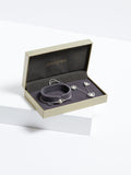 Jon Richard silver tone pearl crystal heart trio jewellery set, UK version