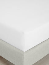 Bianca White 200 Thread Count 100% Cotton Percale Deep Fitted Bed Sheet