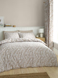 Catherine Lansfield Natural Sorrel Leaf Floral Reversible Duvet Cover Set - British product