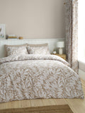 Catherine Lansfield Natural Sorrel Leaf Floral Reversible Duvet Cover Set - British product