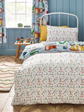 Catherine Lansfield Blue Digger Dreams reversible duvet cover set - British product
