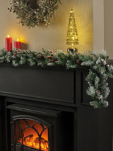 Everlands Green Windham Spruce Frosted Christmas Garland 270cm