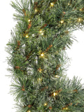 Everlands green cashmere pre lit wreath 63cm - British product