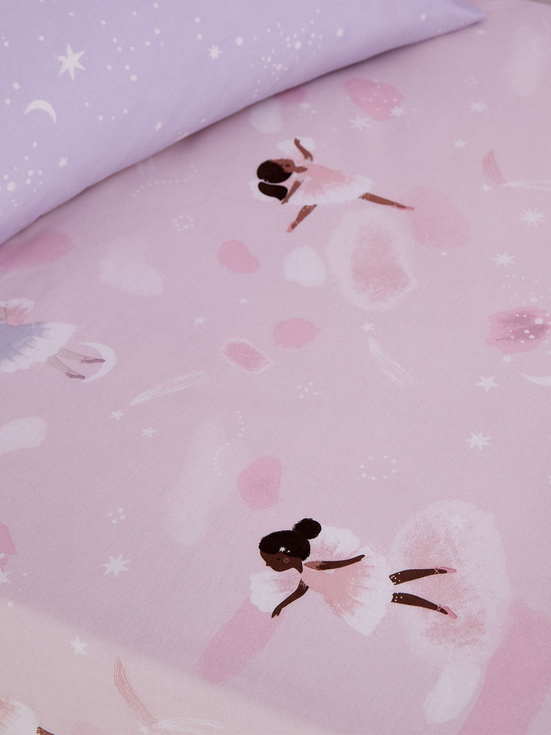 Catherine Lansfield pink dancing fairies fitted sheet - British product
