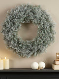 Everlands Green Cashmere Frosted Christmas Wreath 63cm - British product
