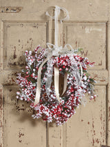 Everlands Red Snowy Christmas Wreath 40cm