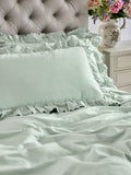 Shabby Chic blue Broderie Anglaise ruffle duvet cover set (British brand)