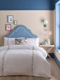Appletree White Julianna Embroidery 100% Cotton Duvet Cover Set - British product