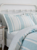 Dreams & Drapes Blue Finlay Stripe Duvet Cover Set - British product