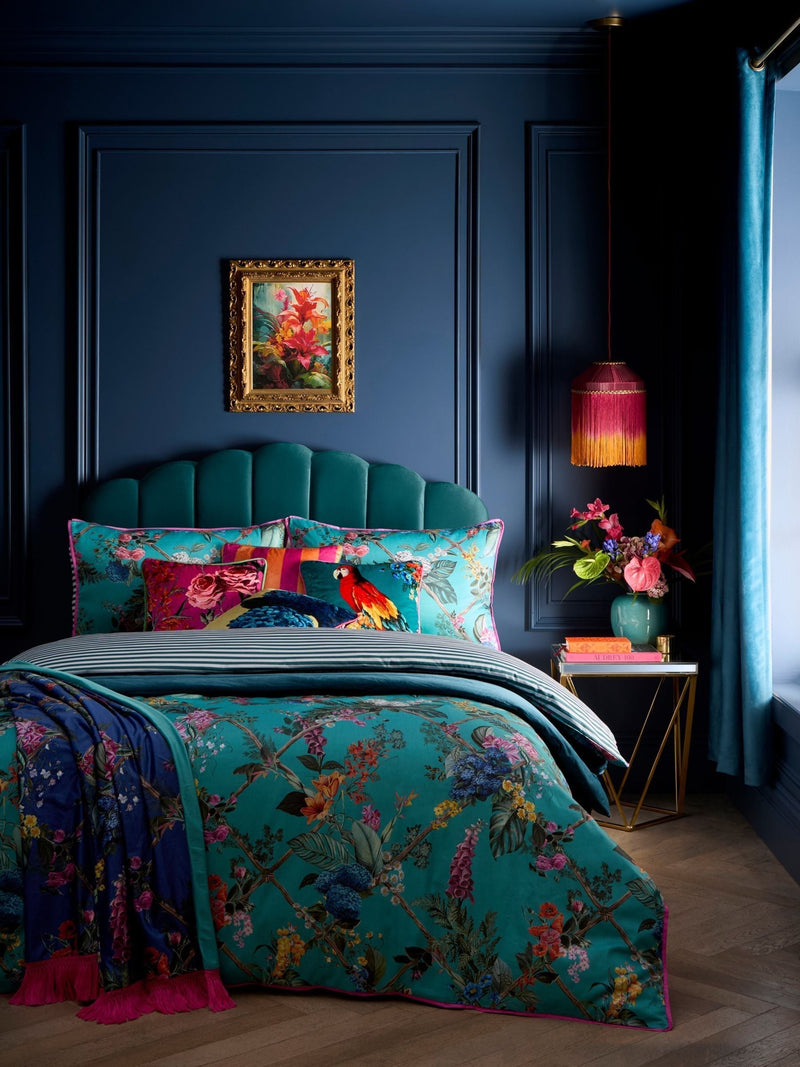 Laurence Llewelyn-Bowen Teal Cotswold Fantasia Duvet Cover Set